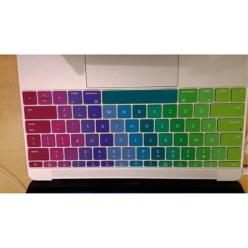 Rainbow Silicone Laptop keyboard Skin Protector Cover Protective Film Guard 2016 new for Apple Macbook Mac Air 12" 12 Inch US