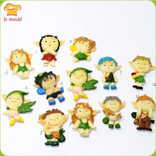 Cartoon Cute Forest Elves Dolly Dolls Silicone Molds Candy Cakes Decorated Mould Handmade Mold