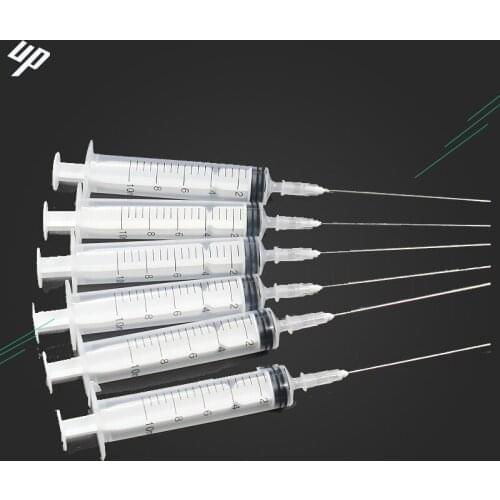 6pcs 10ml syringes with needle for CISS or refillable cartridge suitable ink oil grease glue