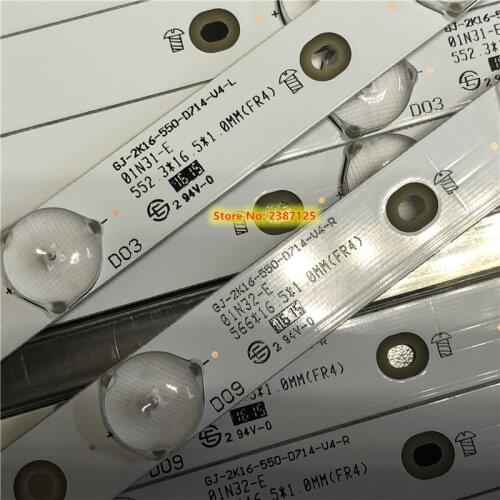 LED strip For 55PUS6401 55PUS6501/12 55PUS6551/12 55PUS6561 55PUS6581TPT550U2 GJ-2K16-550-D714-V4-L R LBM550M0701-KY-4 0 (R) (L)