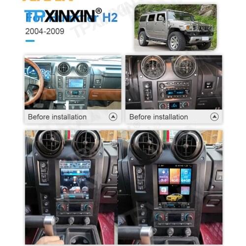 Tesla 128G Radio 2 Din Stereo Screen Recorder Android 10 For Hummer H2 2004 2005 2006 2007 2008 2009 Player Auto Audio Head Unit