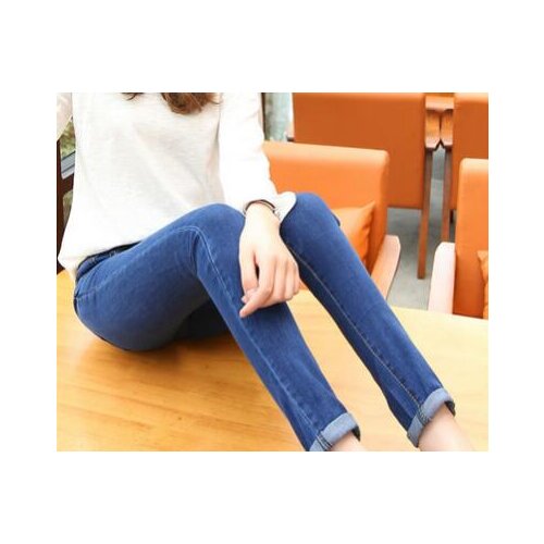 High Quality Winter Maternity Denim Pant Maternity Elastic Slim Leggings Jeans Autumn Skinny Trousers For Pregnant Women