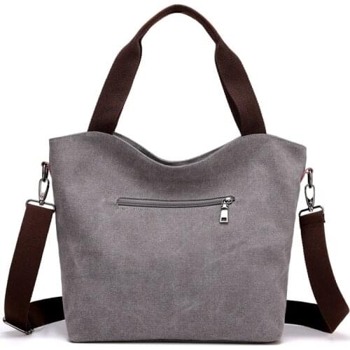 One Shoulder Womens Bag Canvas Bag New Large Capacity Versatile Solid Color Leisure Commuting Bag Portable Messenger Bag