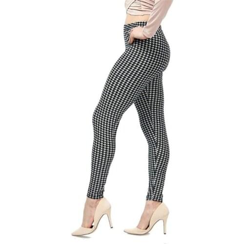 YGYEEG Push Up Leggings High Street Pencil Pants Casual Floral Printed Graffiti Houndstooth Camouflage Fashion Women Trousers