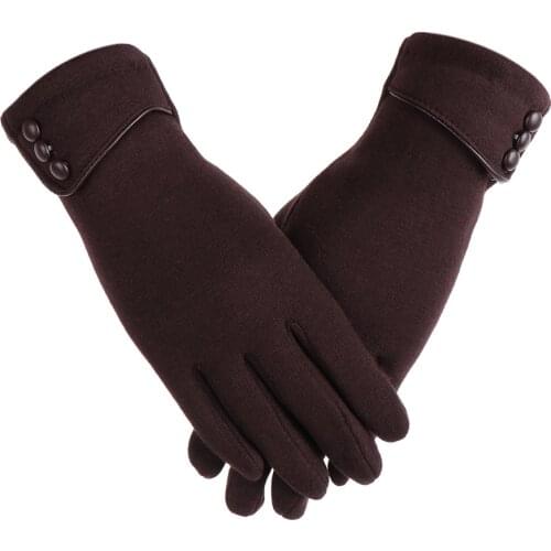 New Winter Warm Gloves Women Touch Screen Fleece Lined Thermal Mittens Outdoor Driving Ski Windproof Gloves Thick/Thin