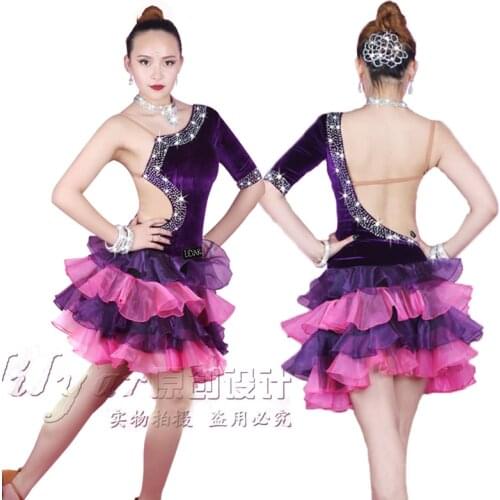 New Latin Dance Dress Competition Dress Costumes Skirt Performing Dress Adult Customize Children Red Matador Skirt Split Skirtes