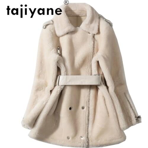 Tajiyane Winter Clothes Women 2020 Real Fur Coat Woman 100% Wool Jackets Female Sheep Shearing parkas Mulheres Casacos TN556