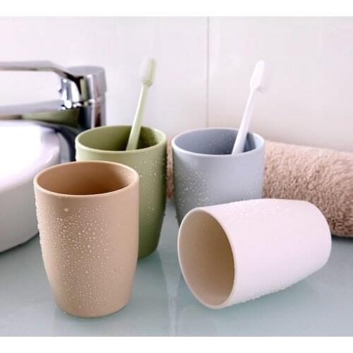 1PC Eco-friendly Thick Water Cups Toothbrush Holder Washing Bathroom Tooth Brush Storage Organizer Simple Couple Washing Cup