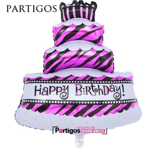 100*68cm large size Birthday Cake Balloons 16inch mini Foil ballon Birthday Party Decorations Kids Baby Showers globos Air Balls