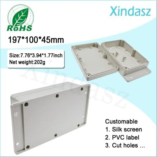 197*100*45mm High quality Wall-mounting Plastic waterproof box wall mount plastic enclosure plastic project box