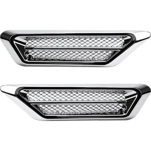 2Pcs Car Styling for Audi A6 C6 A3 A4 B8 80 A7 Fake Shark Gill Side Air Vent Fender Cover Hole Intake Duct Flow Grille Sticker