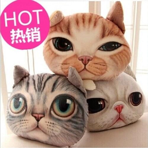 2020 Fashion Creative Meow Star People Pillow 35X29cm Lovely Cat Head Shaped Pillow Soft Cotton 3D cats Face cushion