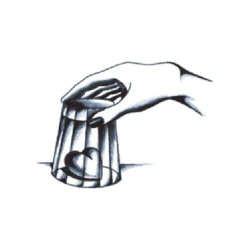 50MM×75MM caring heart waterproof tattoo stickers dark tattoo stickers mens trendy personality manuscripts women