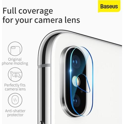 Baseus utral thin Phone back lens Protective Tempered glass For iPhoneX Transparent Camera Lens Screen Protector For iPhone X 10