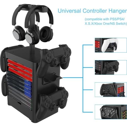 For PS5 / PS4 / XBOX series CD disc headphone storage rack multifunctional game holder for playstation5 Bracket game accessories