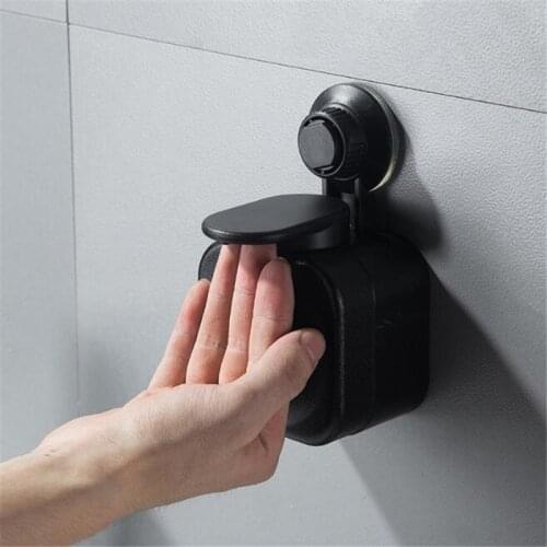 Liquid Soap Dispenser Wall Mounted Press Suction Cup Soap Dispenser Detergent Shampoo Dispensers Double Hand Kitchen Soap Bottle