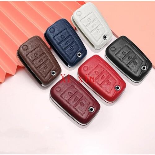 For Volkswagen New Lavida plus Tharu Tayron Teramont X Tiguan L Bora T-ROC Leather Full Car Key Cover Protective Case