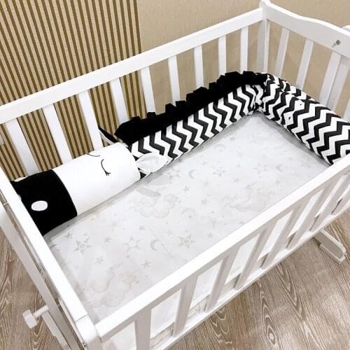 Unicorn Crib Bumper Plush Soft Pillow Cushion Baby Bed Bumper Crib Liner Animal Stuffed Toy Bedding Set Room Decoration Zebra