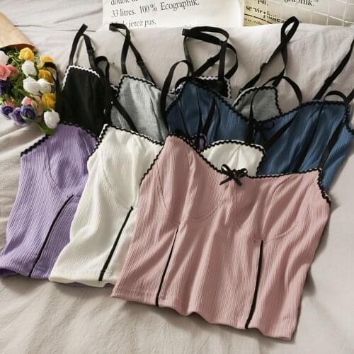 Heliar Women Crop Tops Straps Sexy Knitted Camis Summer Women Crop Tops For Summer Fashion Y2K Tops For Women