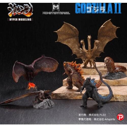 7cm-17cm Godzilla Burning King Ghidorah Rodan Mothra Larva Godzilla: King of The Monsters Godzilla Vs Kong King Model Toys