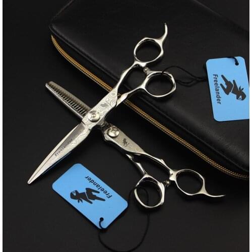 Quality 440C Damascus hairdressing scissors Hair Cutting tools Household haircut hair trimming tools 6 inch hair salon haircut