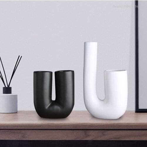 Ceramic vase creative living room tabletop flower arrangement container wedding tabletop vase home decoration garden decoration