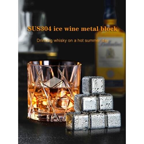 Stainless Steel Ice Cubes, Reusable Chilling Stones for Whiskey Wine, Keep Your Drink Cold Longer, SGS Test Pass