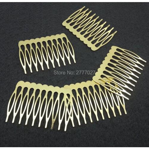 12pcs/lot 10 teeth Metal comb with 40*50mm,High quality Plated with none nickle and none lead Hair Comb,DIY Hair accessories
