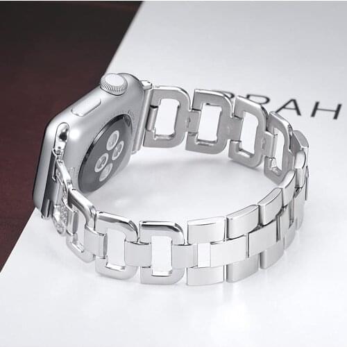 Metal Band For Apple Watch 6 Se 5 4 3 2 40mm 44mm 42mm 38mm Stainless Steel Link Bracelet Strap for iWatch Series Accessories