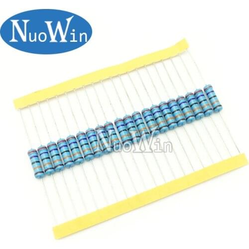 20pcs 2W Metal film resistor 1% 1K 1.1K 1.2K 1.3K 1.5K 1.6K 1.8K 2K 2.2K 2.4K 2.7K 3K 3.3K 3.6K 3.9K 4.3K 4.7K 5.1K 5.6K ohm
