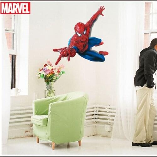 Disney Spider-Man cartoon wall paste children room living room single wall paste waterproof cartoon poster sticker