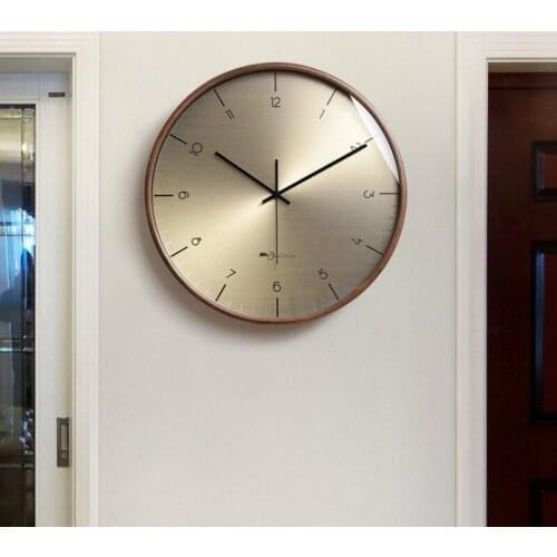 Vintage Luxury Wall Clock Modern Design Silent Digital Antique Minimalist Wall Clock Rustic Living Room Klok Home Decor AD50WC
