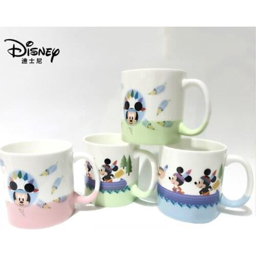 Genuine Disney Water Cup Mickey Ceramic Cup Cartoon Mug Creative Milk Cup Coffee Cup Office Fashion Water Cup Juice Cup