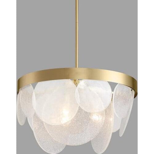 New post-modern metal model villa living room dining room fashion crystal glass hanging chandelier led lighting fixture led lamp