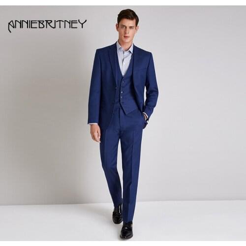 2018 latest navy blue men suit for wedding evening party shawl lapel classic jacket custom blazer slim fit formal tuxedo 2 piece