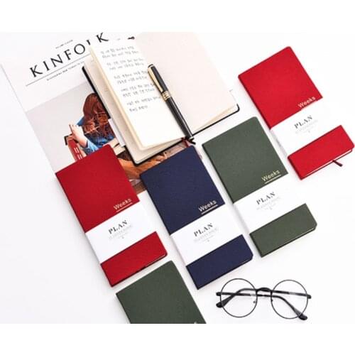 2021 New Sharkbang 72 Sheets Weekly Planner Cloth Cover Monthly Notebooks Paperlaria Gird Blank Pages School Office Stationery