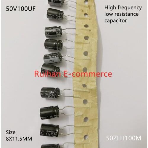 Original new 100% 50V100UF 8X11.5 high frequency low resistance capacitor 50ZLH100M (Inductor)