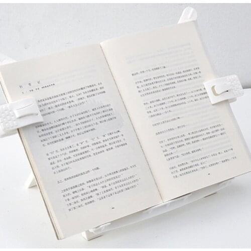 28EA Book Reading Stands Plastic Book Stand Hold 45 Angle Adjustment Portable Folding Multipurpose Music Sheet Stand Holder