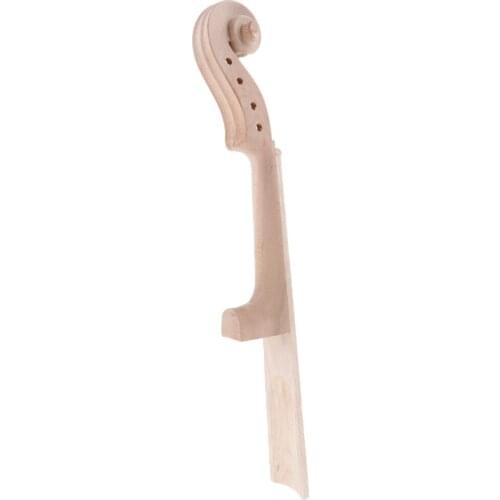 Polished 4/4 Scale Violin Neck+Fret Fretboard For Violinist Enthusiast DIY