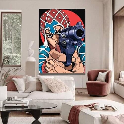 Guido Mista Vento Aureo JoJos Bizarre Canvas poster Painting wall Art decor Living room Bedroom Study Home Decoration Prints