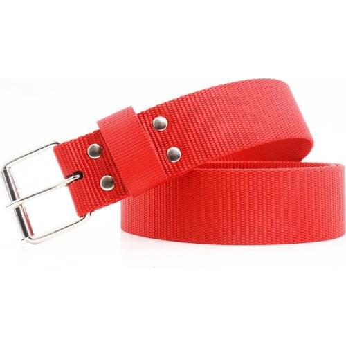 Fashion Unisex Needle Buckle Nylon Belts Younger Breathable Center Bar Girls Outdoor Leisure Sport Men Summer Jeans Accessories