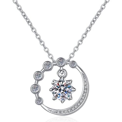 S925 Smart Star Fashion Korean Necklace Female Inlaid Zircon Pendant Female Temperament Little Fairy Fashion Jewelry