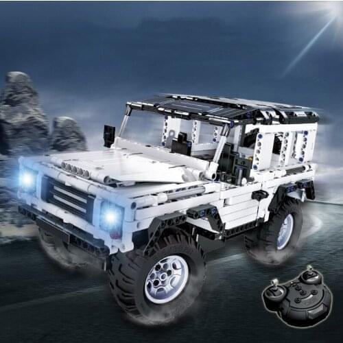 Remote Control Off-Road Vehicle Building Blocks Assembled Electric Remote Control Car Model Children DIY Building Blocks Car Toy
