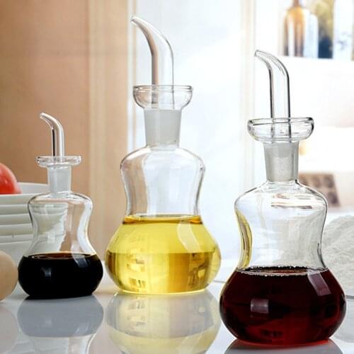 Oil Pot Glass High Borosilicate Household Leak-proof Oil Vinegar Pots Soy Sauce Pot Oil Tank Seasoning Bottle Home Kitchen Tools