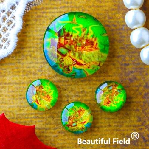 12mm 25mm 14mm 16mm 18mm 20mm Photo Glass Cabochons Round Cameo Set Handmade Settings Stone Magic LLL182