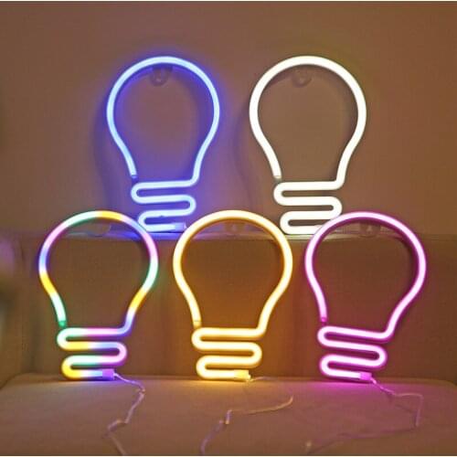 LED Bulb Neon Lights Battery Usb Dual-use LED Decorative Modeling Lights Indoor Christmas Gifts Holiday Parties Home Decoration