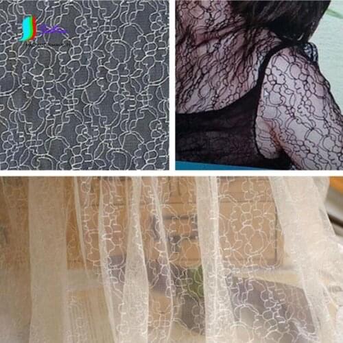 Thin Soft Perspective Lace Screen Fabric 1.5 m Wide DIY Hand Accessories Decorative Lace Fabric Material High Grade A0045A