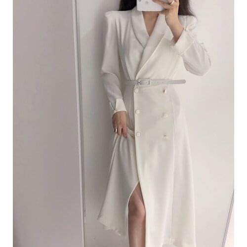 2021 New Autumn Winter Womens Trench Coat Korean Chic Windbreaker Female Overcoat Double Breasted Ladies Long Abrigos