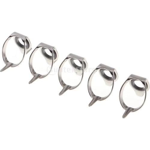 1 Set Saltwater Fishing Rod Guides Eyes Stainless Seel Fame Cramic Ring for Boat Trolling Spinning Casting