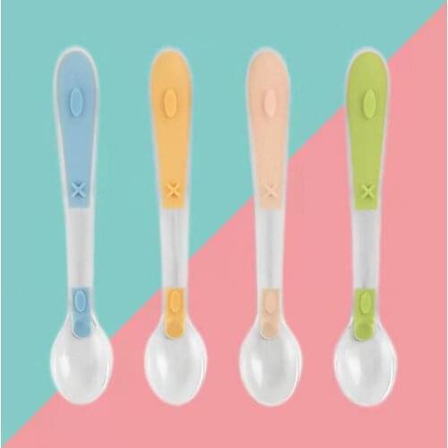 1 Set Creative Feeding Spoon Non-slip Design Easy Cleaning BPA Free Kids Food Eating Dinnerware Baby Supplies